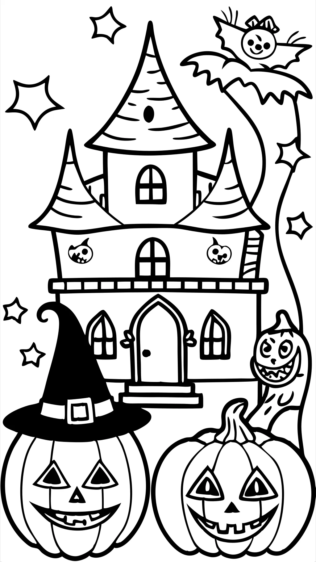 vintage halloween coloring pages